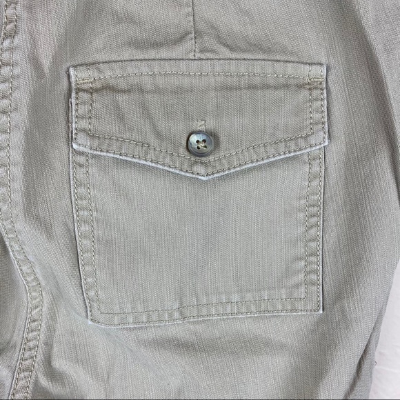 J Jill Tan Cargo Utility Pants Cotton Flap Pockets Women’s size 8 - Picture 8 of 9
